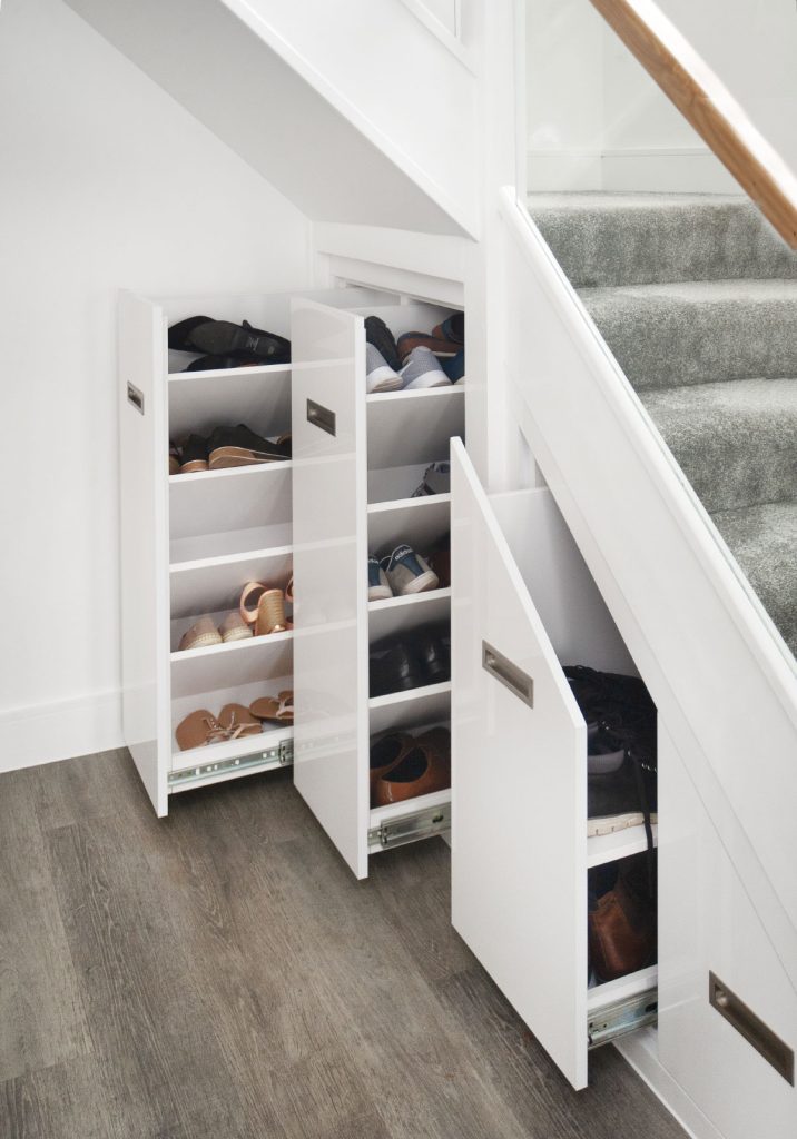 Under stairs storage by Dovetail Designs